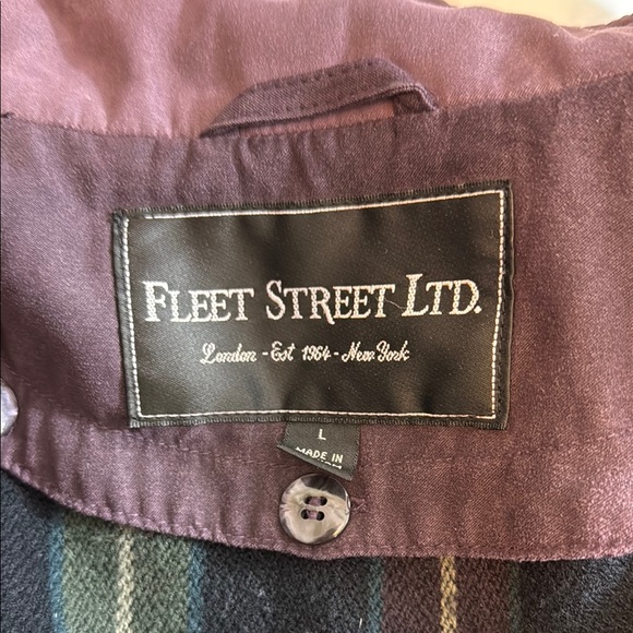 Fleet Street Ltd Purple Utility Jacket with High Collar and Relaxed Fit Large - Picture 6 of 11